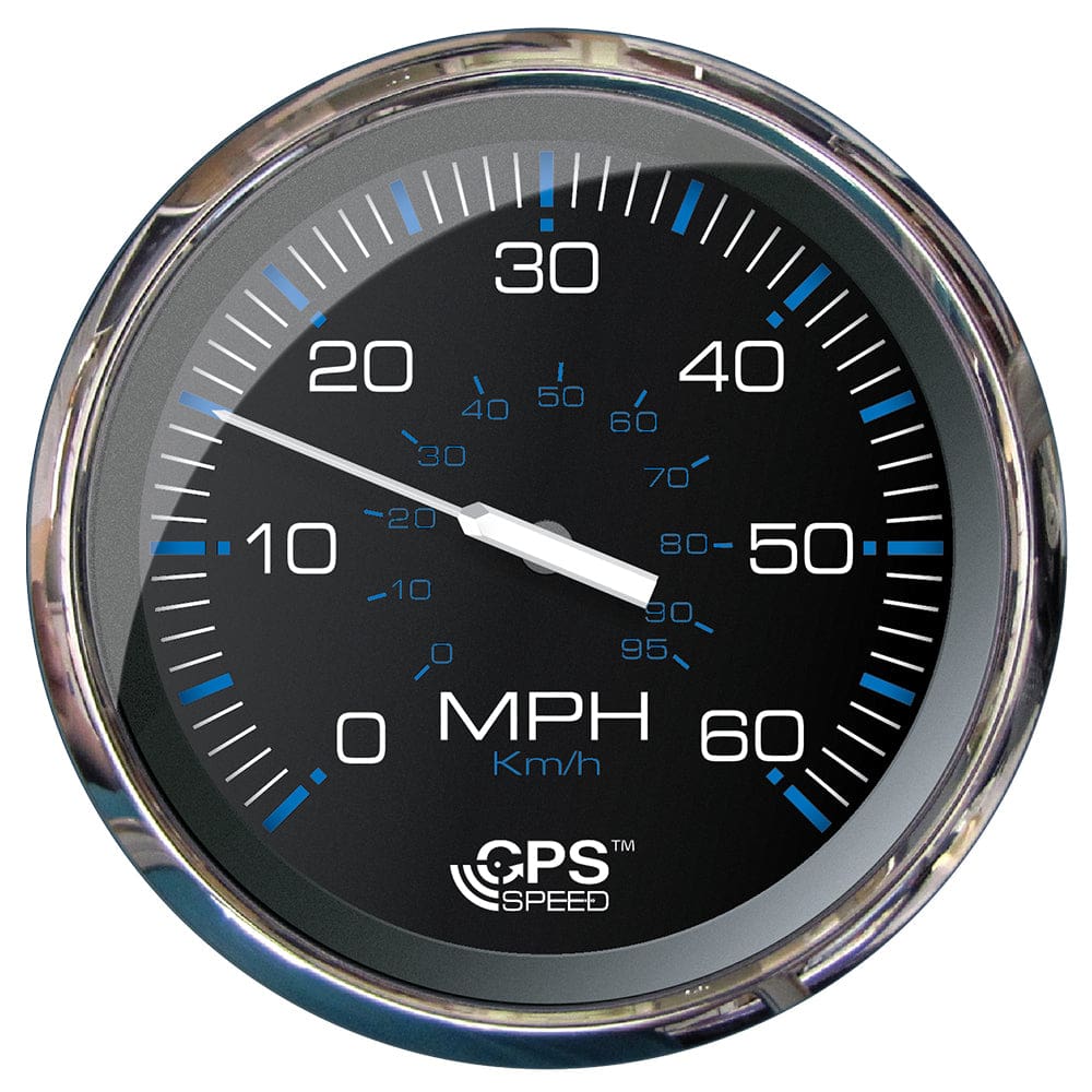 Faria Chesapeake Black 5 Studded Speedometer - 60 MPH (GPS) - Marine Navigation & Instruments | Gauges,Boat Outfitting | Gauges - Faria