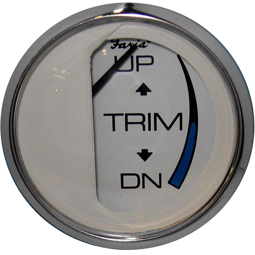 Faria Chesapeake White SS 2 Trim Gauge (J/ E/ Suzuki Outboard) - Marine Navigation & Instruments | Gauges,Boat Outfitting | Gauges - Faria