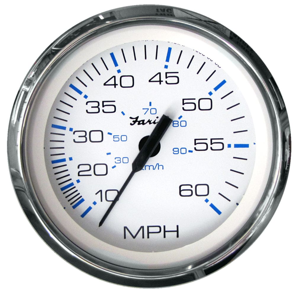 Faria Chesapeake White SS 4 Speedometer - 60MPH (Pitot) - Marine Navigation & Instruments | Gauges,Boat Outfitting | Gauges - Faria Beede