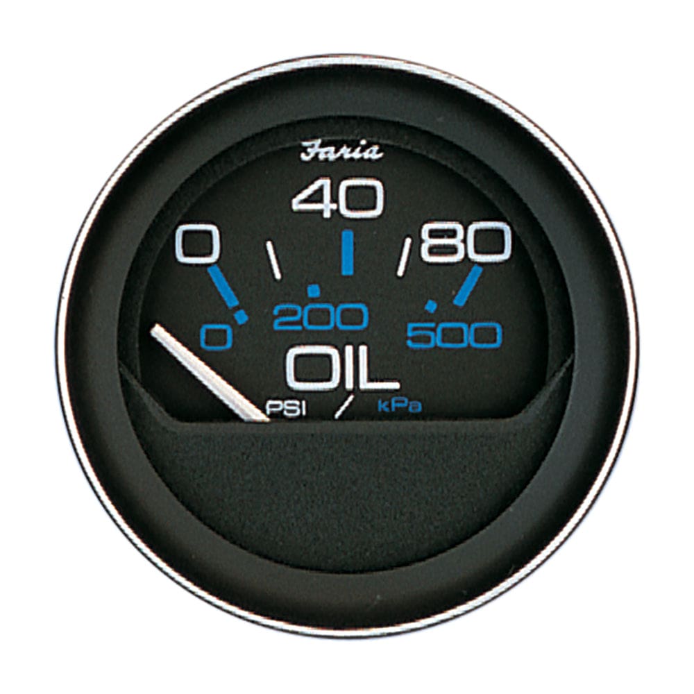 Faria Coral 2 Oil Pressure Gauge (80 PSI) - Marine Navigation & Instruments | Gauges,Boat Outfitting | Gauges - Faria Beede Instruments