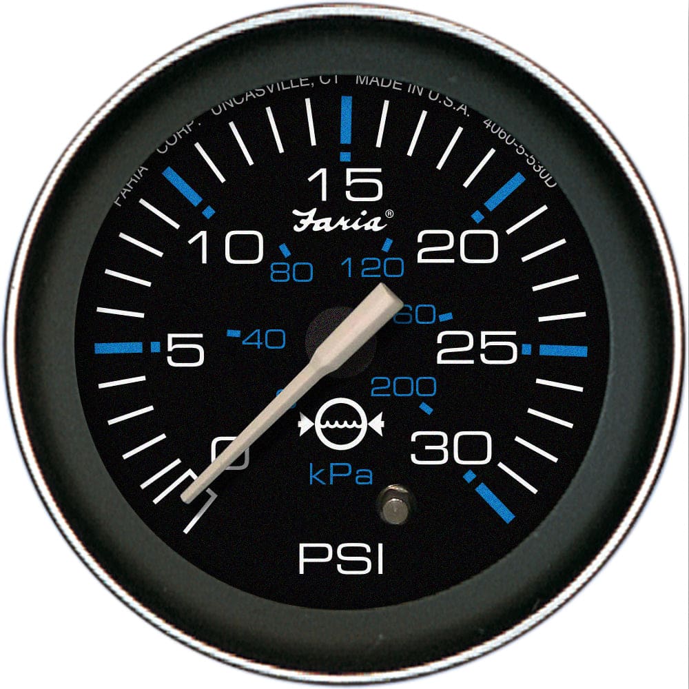Faria Coral 2 Water Pressure Gauge (30 PSI) - Marine Navigation & Instruments | Gauges,Boat Outfitting | Gauges - Faria Beede Instruments