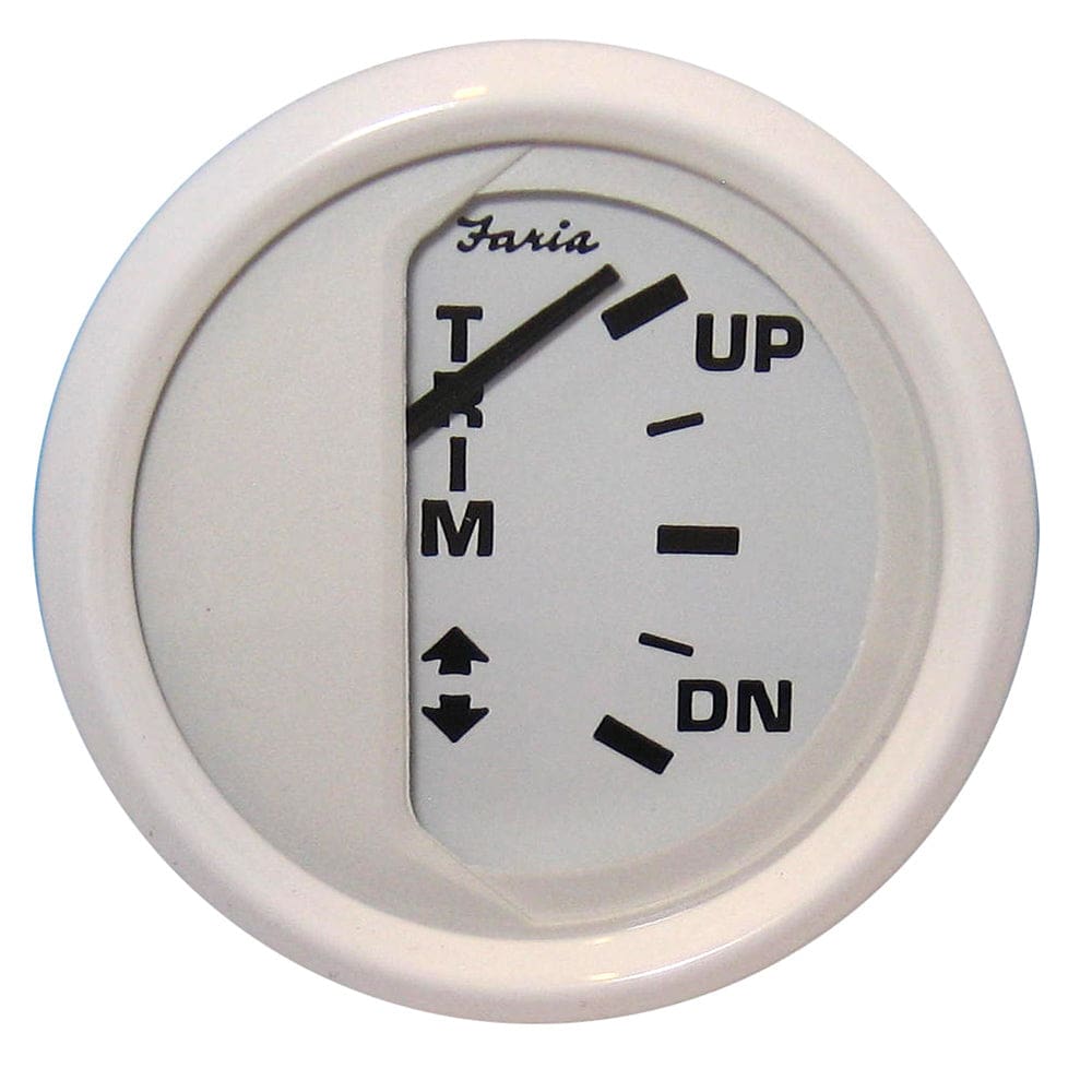 Faria Dress White 2 Trim Gauge (J/ E/ Suzuki Outboard) - Marine Navigation & Instruments | Gauges,Boat Outfitting | Gauges - Faria Beede