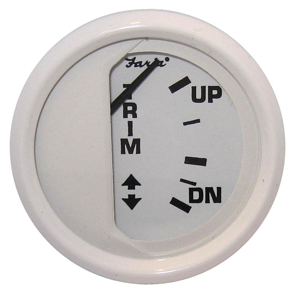 Faria Dress White 2 Trim Gauge (Mercury / Mariner / Mercruiser / Volvo DP / Yamaha ’01 and newer) - Marine Navigation & Instruments |