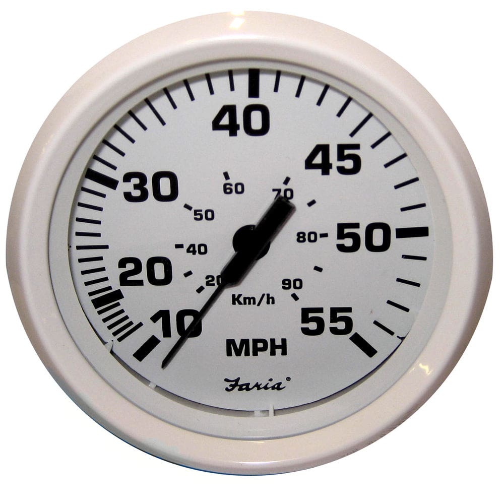 Faria Dress White 4 Speedometer - 55 MPH (Pitot) - Marine Navigation & Instruments | Gauges,Boat Outfitting | Gauges - Faria Beede