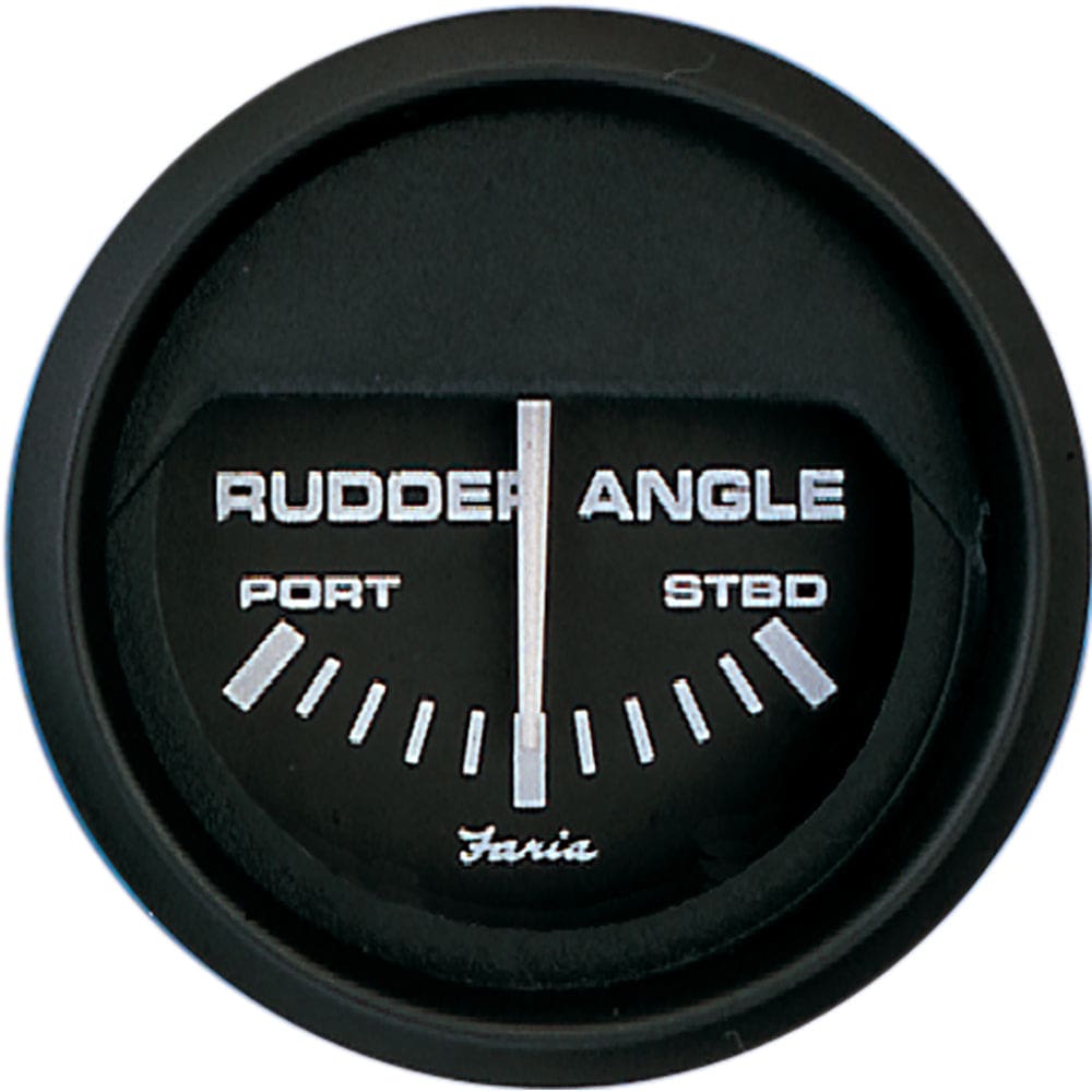 Faria Euro Black 2 Rudder Angle Indicator - Marine Navigation & Instruments | Gauges,Boat Outfitting | Gauges - Faria Beede Instruments