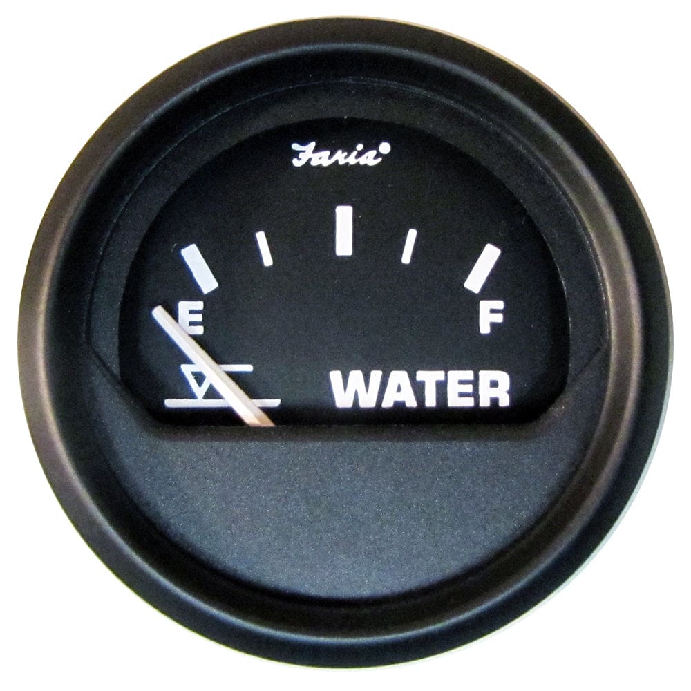 Faria Euro Black 2 Tank Level Gauge - Potable Water - Marine Navigation & Instruments | Gauges,Boat Outfitting | Gauges - Faria Beede