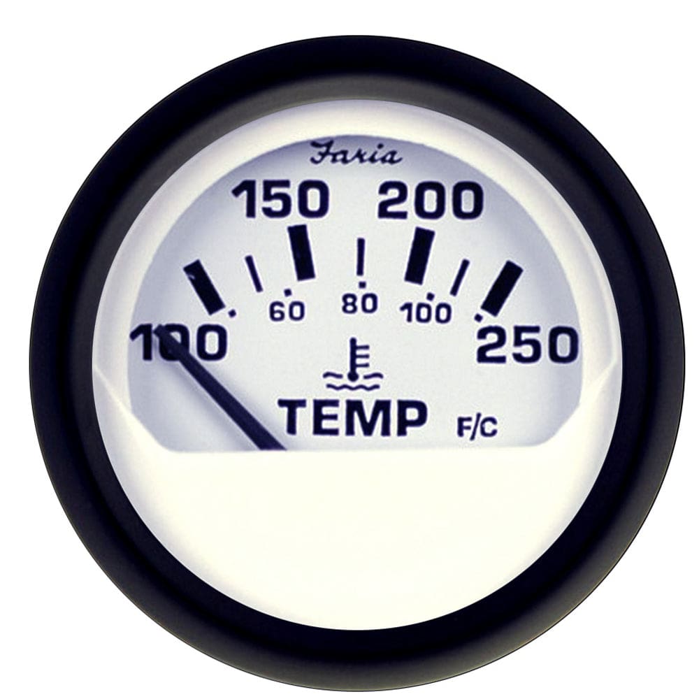 Faria Euro White 2 Water Temperature Gauge (100-250°F) - Marine Navigation & Instruments | Gauges,Boat Outfitting | Gauges - Faria Beede