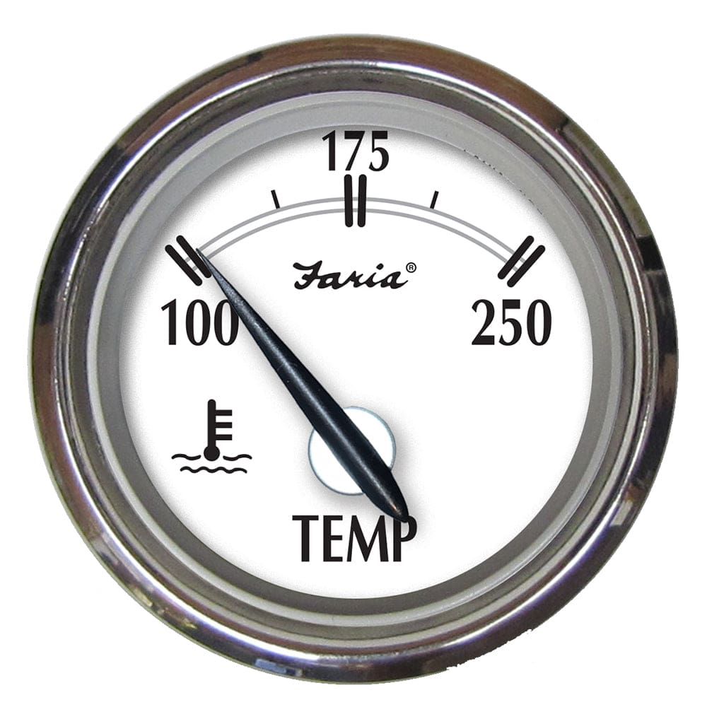 Faria Newport SS 2 Water Temperature Gauge - 100° to 250° F - Marine Navigation & Instruments | Gauges,Boat Outfitting | Gauges - Faria