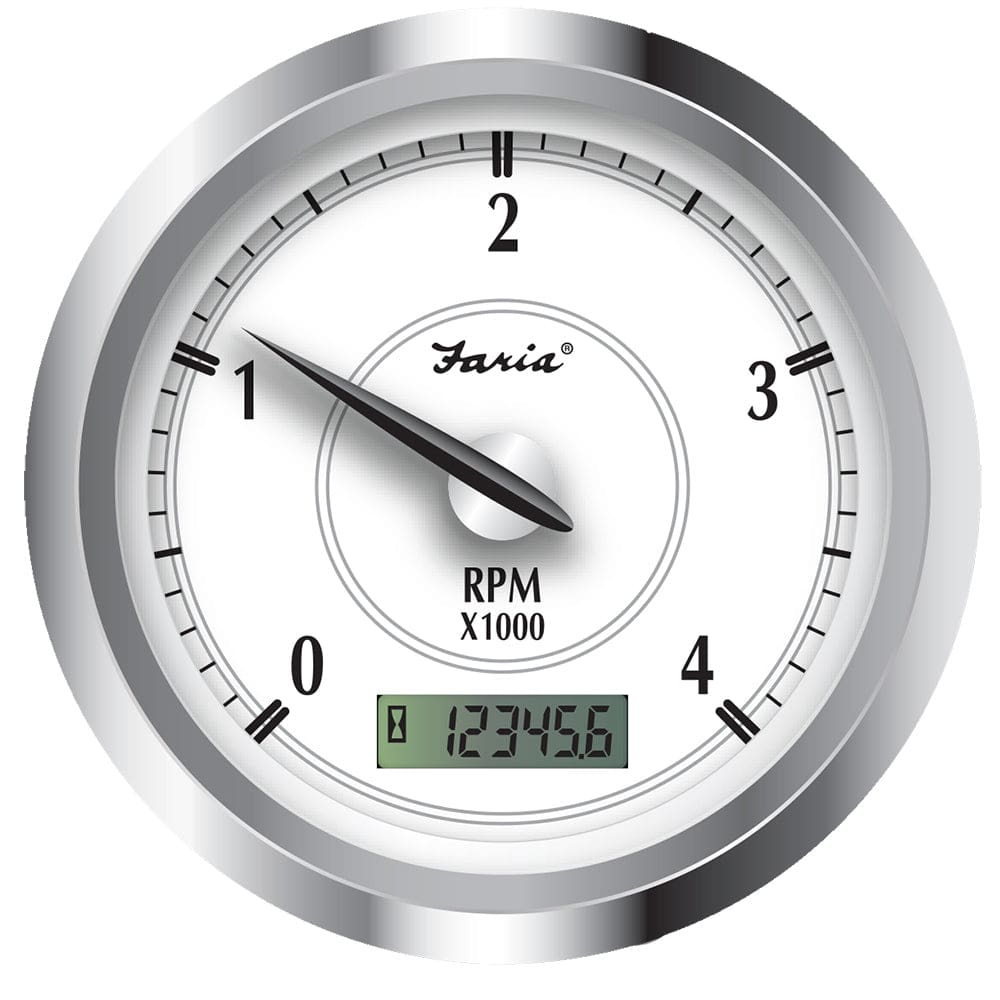 Faria Newport SS 4 Tachometer w/ Hourmeter f/ Diesel w/ Magnetic Pick-Up - 4000 RPM - Marine Navigation & Instruments | Gauges,Boat