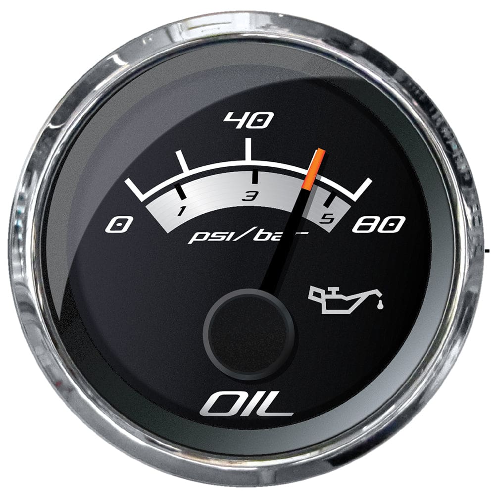 Faria Platinum 2 Oil Pressure Gauge - 80 PSI - Marine Navigation & Instruments | Gauges,Boat Outfitting | Gauges - Faria Beede Instruments