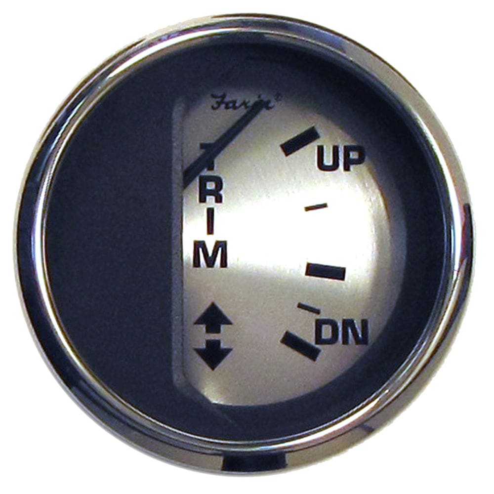 Faria Spun Silver 2 Trim Gauge f/ Mercury/ Mariner/ Mercruiser/ Volvo DP & Yamaha (’01 & Newer) - Marine Navigation & Instruments |