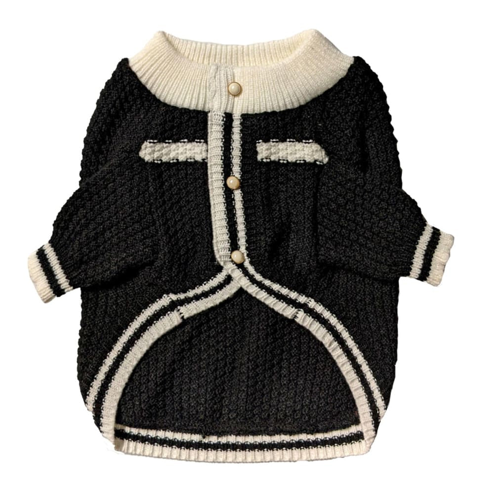 Fashion Pet Cosmo Cardigan Black Extra Small - Pet Supplies - Fashion Pet