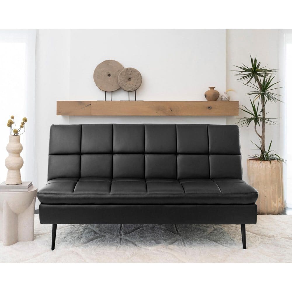 Felix High Performance Faux Leather Convertible Sofa - Living Room - Felix