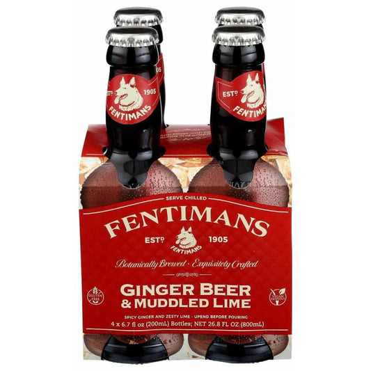 FENTIMANS Fentimans Mixer Ginger Beer Muddled Lime 4 Pk, 26.8 Fo