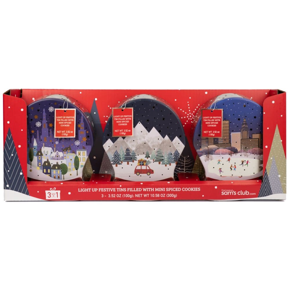 Festive Light-Up Snow Globes with Spiced Gingerbread Cookies 3-in-1 pack - Gifts Under $50 - ShelHealth