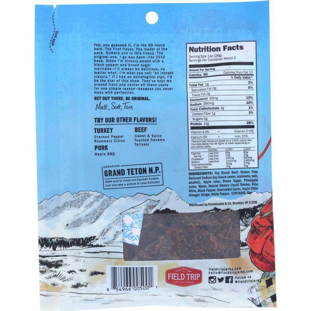 Field Trip Fieldtrip Jerky Beef Original Number 3, 2.2 oz