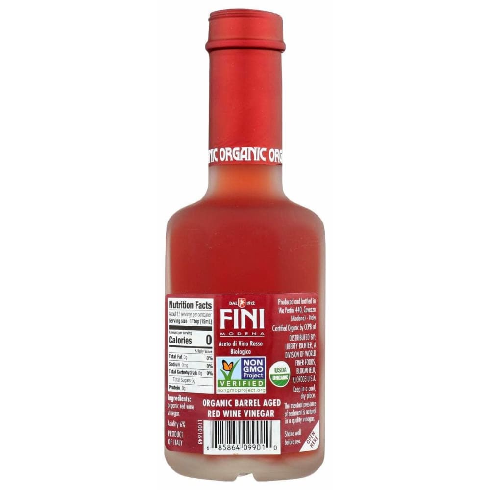 FINI Grocery > Cooking & Baking > Vinegars FINI: Organic Barrel Aged Red Wine Vinegar, 8.45 oz