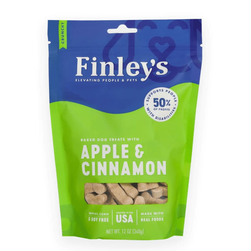 FINLEYS Pet > Dog Treats FINLEYS: Apple and Cinnamon Crunchy Dog Biscuits, 12 oz