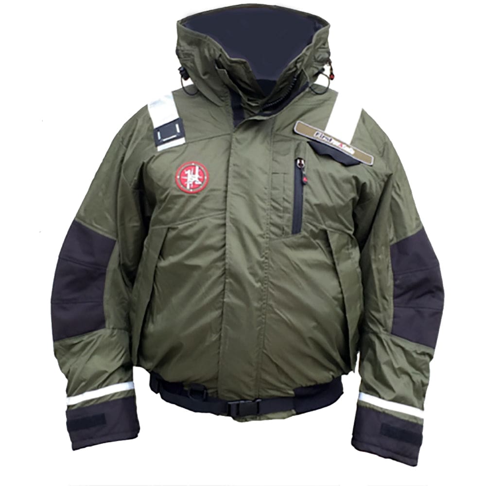 First Watch AB-1100 Flotation Bomber Jacket - Green - Large - Marine Safety | Flotation Coats/Pants - First Watch