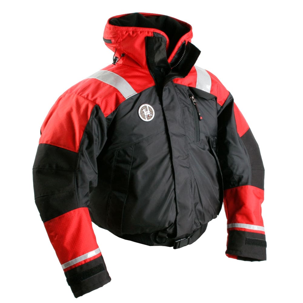 First Watch AB-1100 Flotation Bomber Jacket - Red/ Black - Large - Marine Safety | Flotation Coats/Pants - First Watch