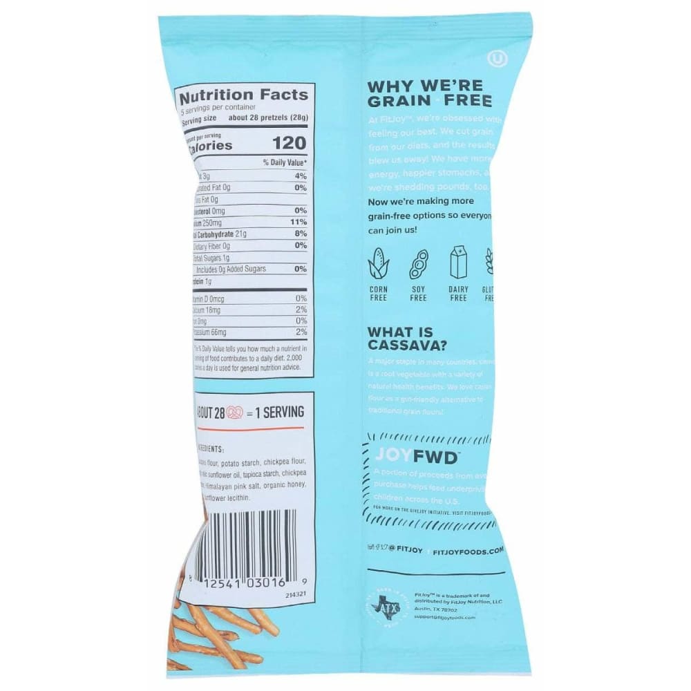 FITJOY Grocery > Snacks > Chips > Pretzels FITJOY: Himalayan Pink Salt Grain Free Pretzel Sticks, 5 oz