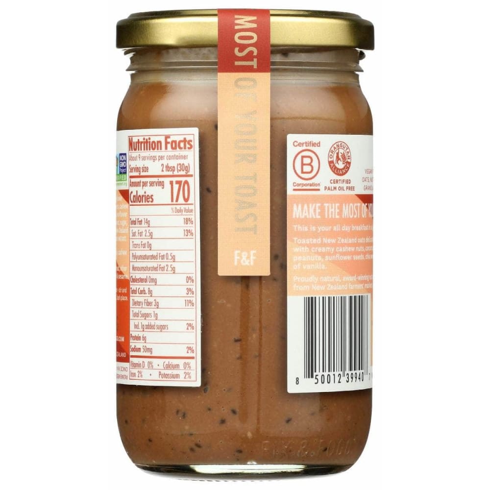 FIX & FOGG Grocery > Dairy, Dairy Substitutes and Eggs > Butters > Peanut Butter FIX & FOGG Oaty Nut Butter, 10 oz