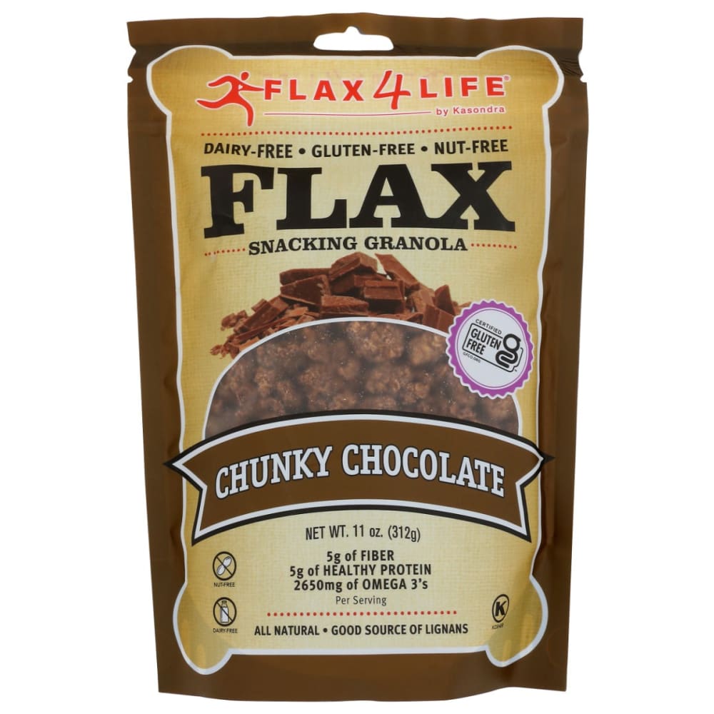 FLAX4LIFE: Chunky Chocolate Granola 11 oz (Pack of 4) - FLAX4LIFE