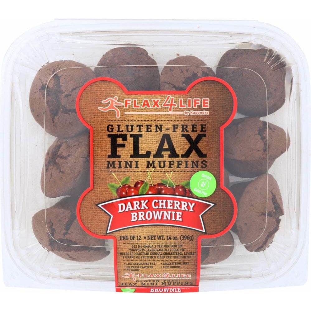 Flax4Life Flax4Life Frozen Dark Cherry Brownies Flax Mini Muffins, 14 oz