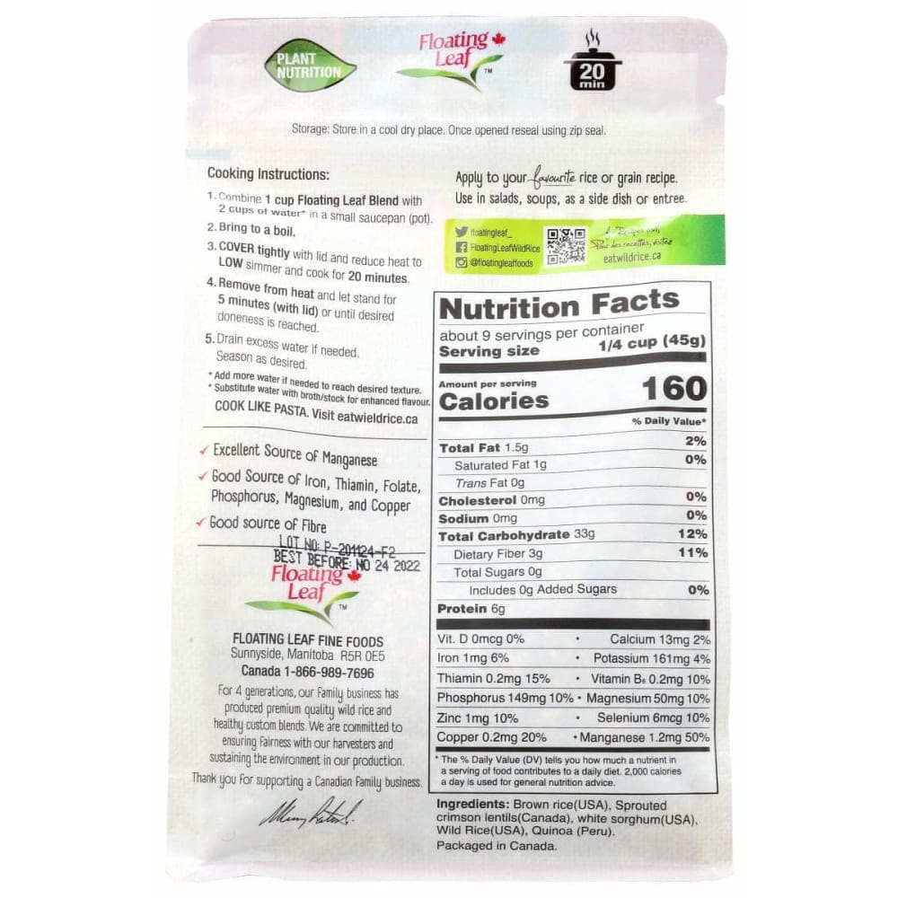 FLOATING LEAF Grocery > Pantry > Rice FLOATING LEAF: Rice Ancient Field Blend, 14 oz