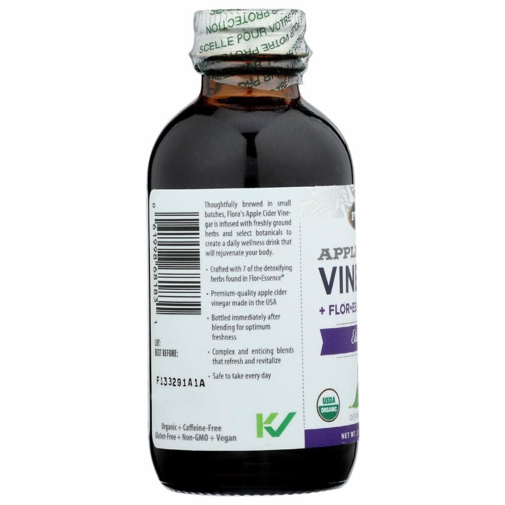 FLORA HEALTH Grocery > Cooking & Baking > Vinegars FLORA HEALTH: Elderberry Apple Cider Vinegar, 3.3 fo