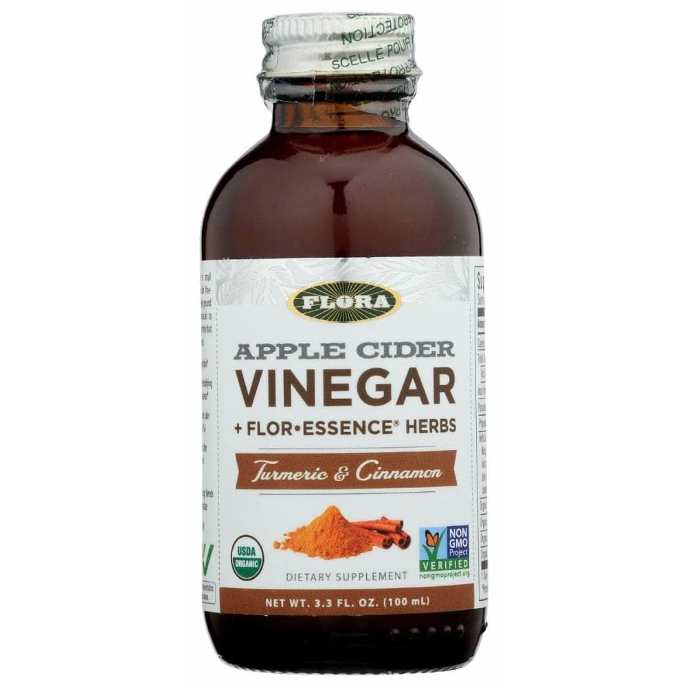 FLORA HEALTH Grocery > Cooking & Baking > Vinegars FLORA HEALTH: Turmeric & Cinnamon Apple Cider Vinegar, 3.3 fo
