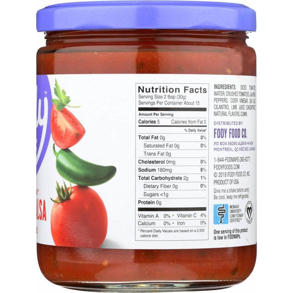 Fody Food Co Fody Food Co Salsa Medium Low Fodmap, 16 oz