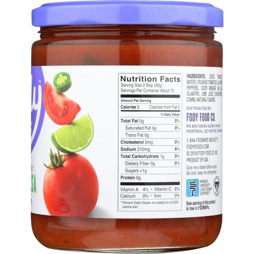 Fody Food Co Fody Food Co Salsa Mild Low FODMAP, 16 oz