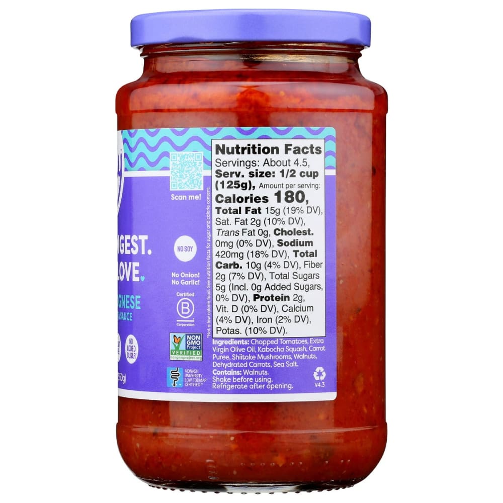 FODY FOOD CO: Vegan Bolognese Pasta Sauce 19.4 oz - Grocery > Pantry > Pasta and Sauces - FODY FOOD CO