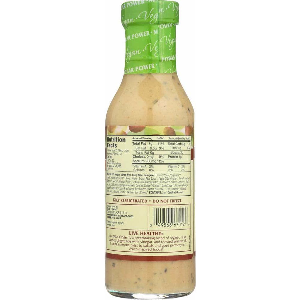 Follow Your Heart Follow Your Heart Organic Miso Ginger Salad Dressing, 12 oz