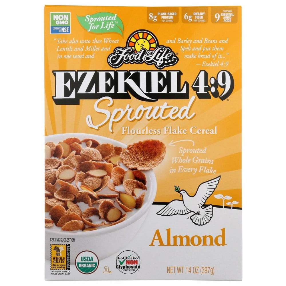 FOOD FOR LIFE FOOD FOR LIFE Ezekiel 4:9 Sprouted Grain Almond Flake Cereal, 14 oz