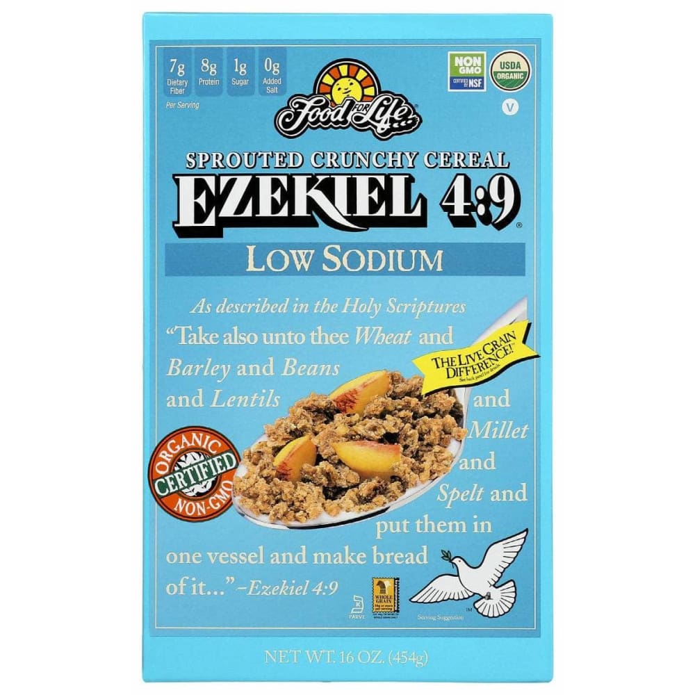 FOOD FOR LIFE Ezekiel 4:9 Sprouted Low Sodium Crunchy Cereal, 16 Oz ...