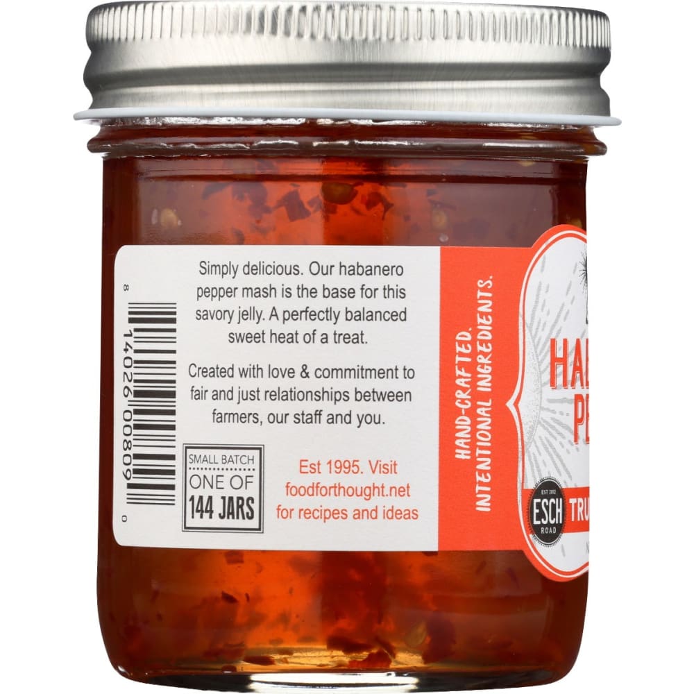 FOOD FOR THOUGHT: Jelly Habanero Pepper 9 oz - Grocery > Pantry > Jams & Jellies - FOOD FOR THOUGHT