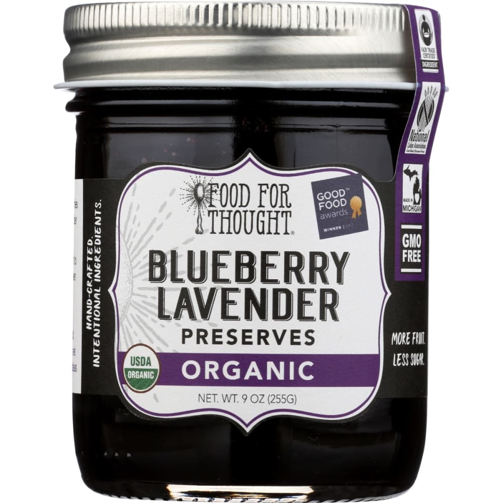 FOOD FOR THOUGHT: Organic Blueberry Lavender Preserves 9 oz - Grocery > Pantry > Jams & Jellies - FOOD FOR THOUGHT