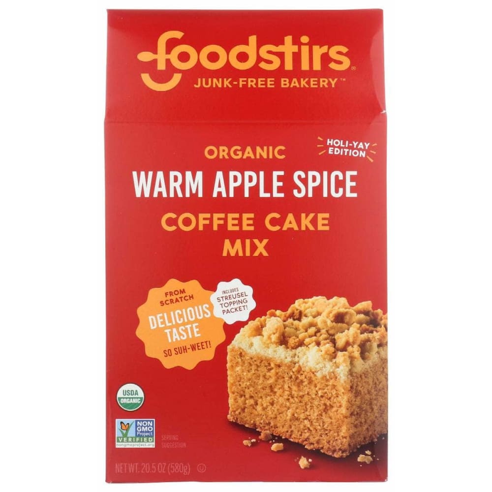 FOODSTIRS FOODSTIRS Organic Warm Apple Spice Coffee Cake Mix, 20.5 oz