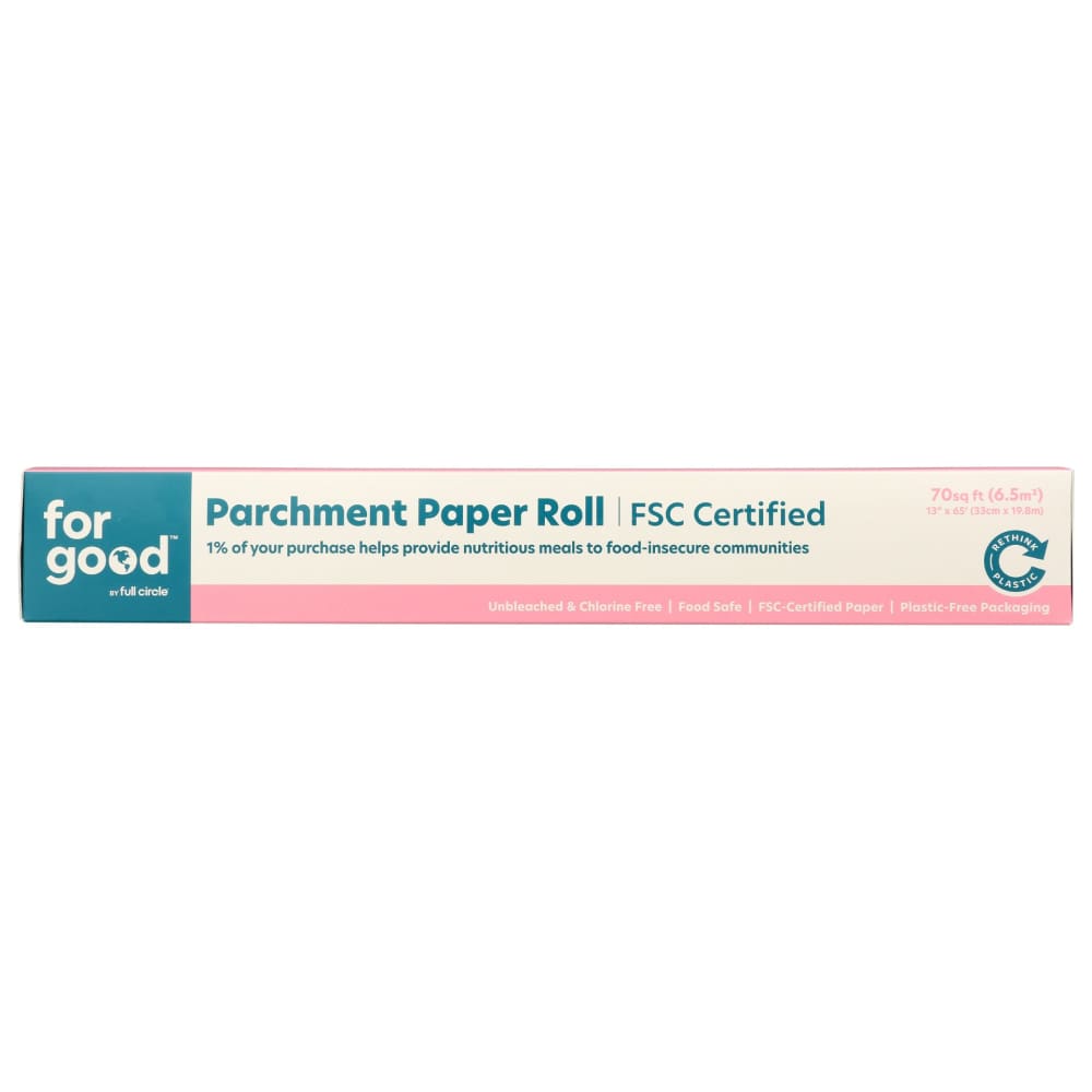 FOR GOOD: Parchment Paper Roll 70 ft - General Merchandise > HOUSEHOLD PRODUCTS > FOOD STORAGE BAGS & WRAPS - FOR GOOD