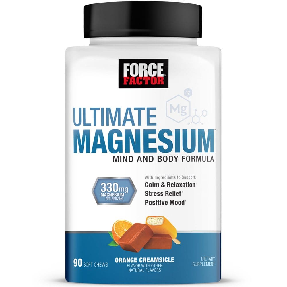 Force Factor Ultimate Magnesium 330mg Soft Chews Orange Creamsicle (90 ct.) - Health & Beauty Instant Savings - ShelHealth
