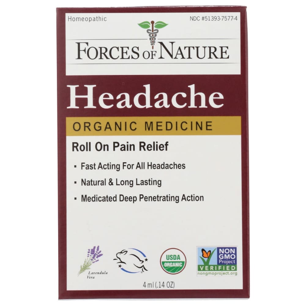 FORCES OF NATURE: Headache Pain Relief 4 ml (Pack of 4) - Health > Natural Remedies > Pain Relief Medicine - FORCES OF NATURE