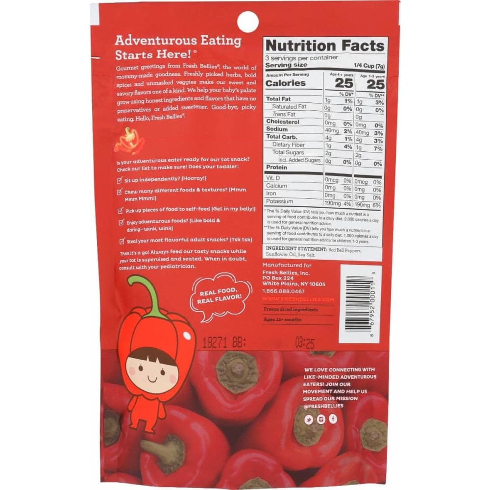 FRESH BELLIES Baby > Baby Food FRESH BELLIES Snack Toddlr Pepprlicious, 0.75 oz