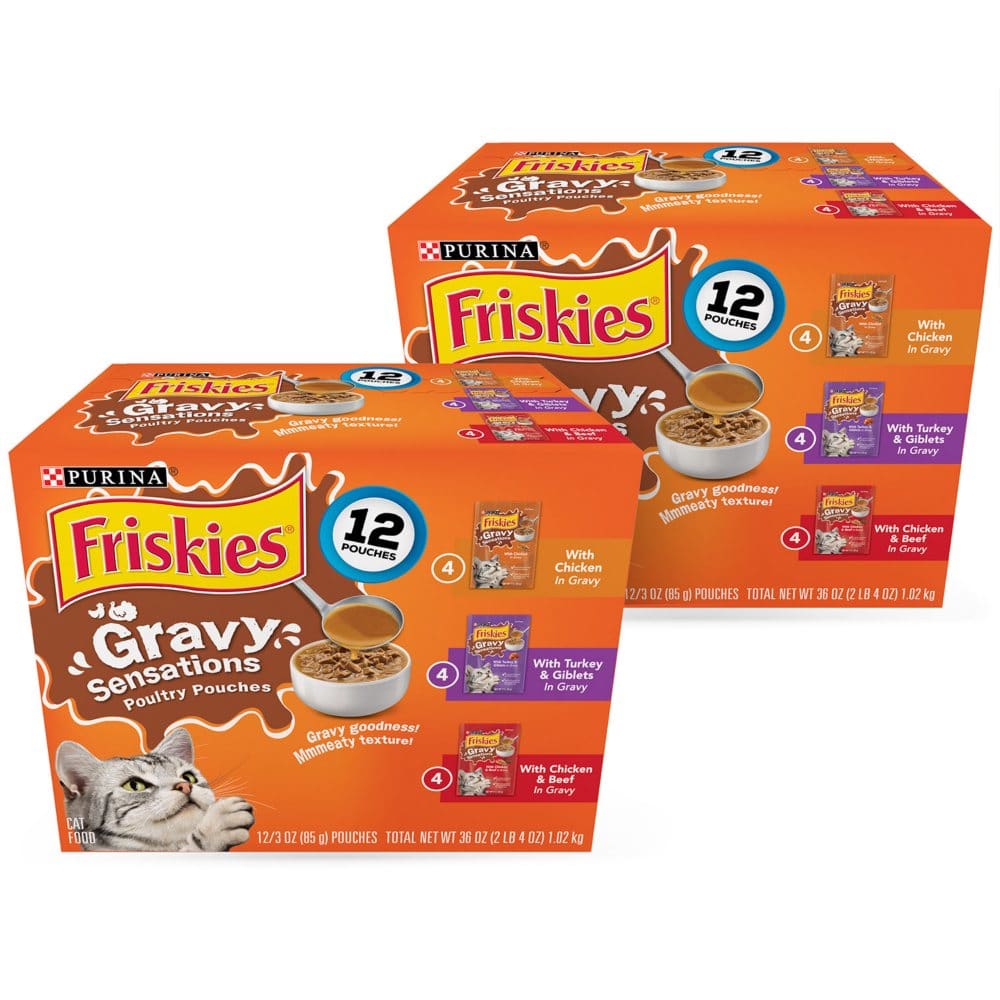Friskies Gravy Sensations Poultry Pouches Variety Pack (24 ct. 2 pk.) - New Grocery & Household - Friskies