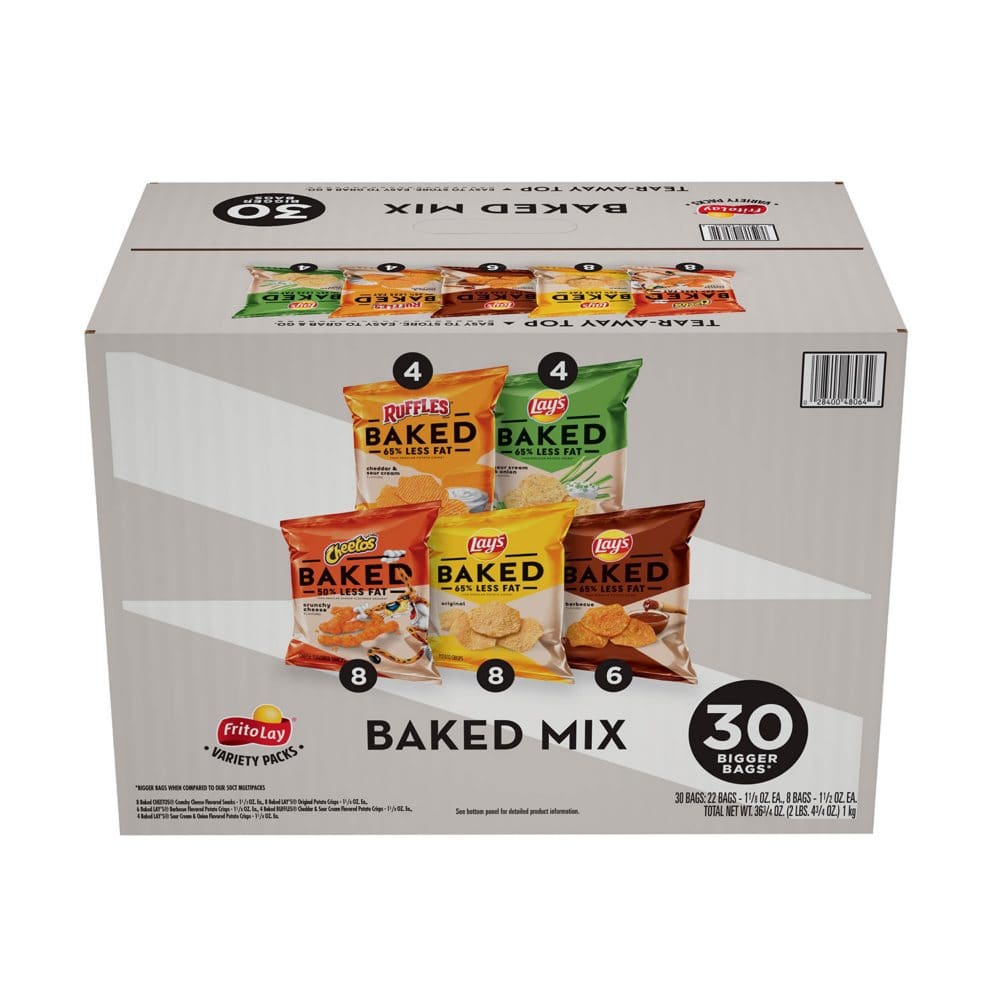 Frito-Lay Baked Snacks Variety Pack Mix Cube Cheetos Lays Ruffles (38.25 oz. 30 ct.) - Chips - Frito-Lay