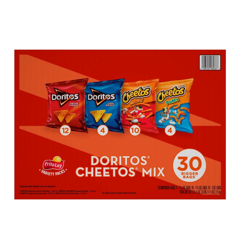 Frito-Lay Doritos and Cheetos Variety Pack 30 ct. - Frito-Lay