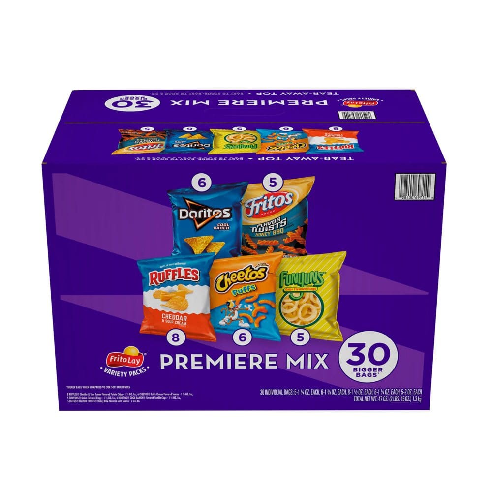Frito-Lay Premiere Mix Variety Pack Chips and Snacks (30 ct.) - Chips - Frito-Lay