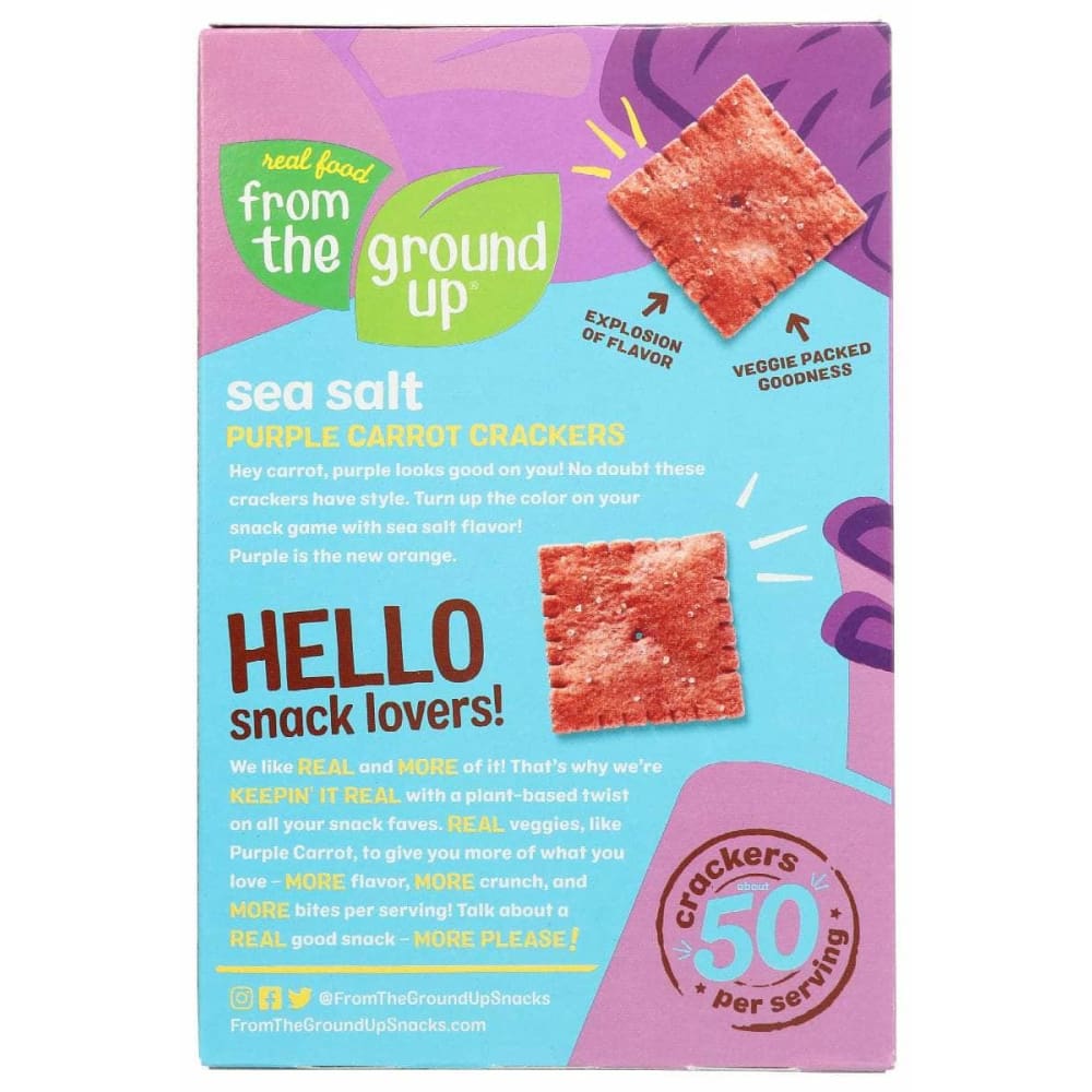 FROM THE GROUND UP From The Ground Up Cracker Carrot Sea Salt, 4 Oz