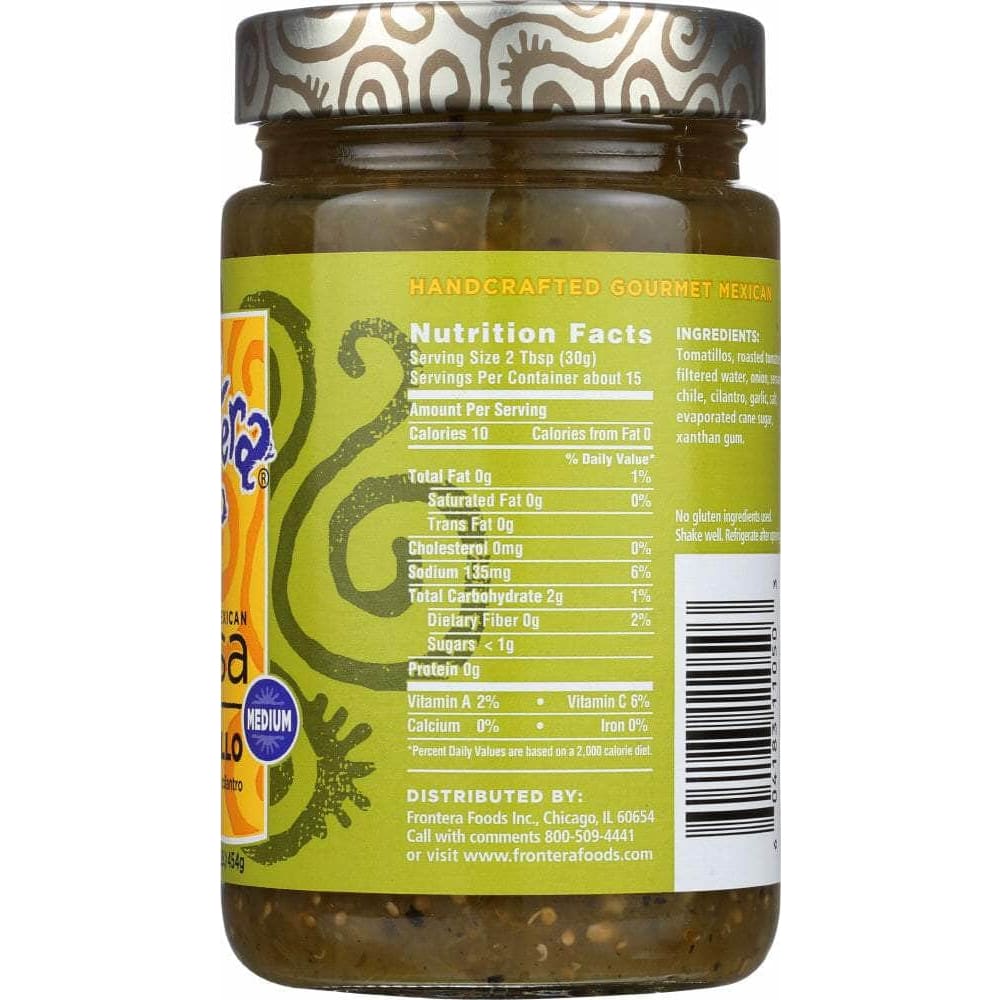 Frontera Frontera Salsa Medium Tomatillo, 16 oz